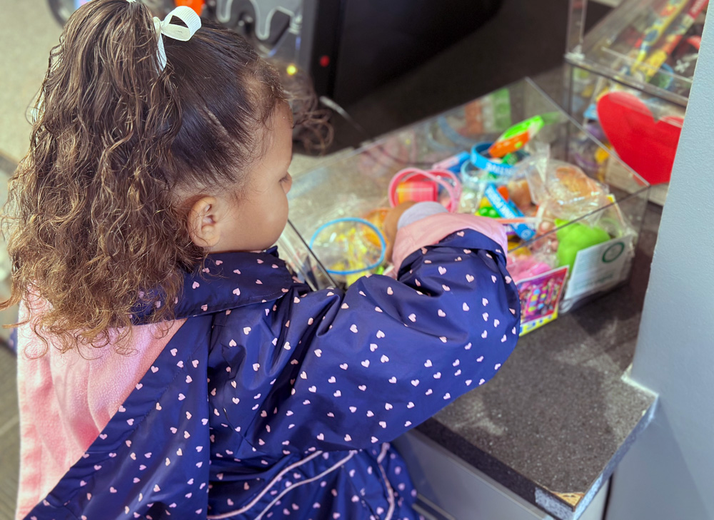 Little girl during a dental visit at our Herndon Pediatric Dentistry.